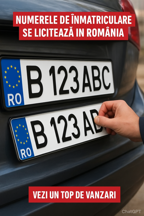 Numerele de înmatriculare intră la licitație în România – cum îți poți cumpăra combinația preferată?