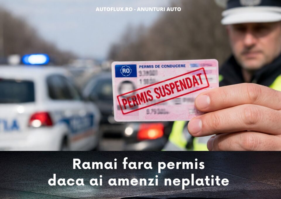 Șoferii care nu plătesc amenzile rutiere rămân fără permis după 105 zile. Suspendarea devine automată