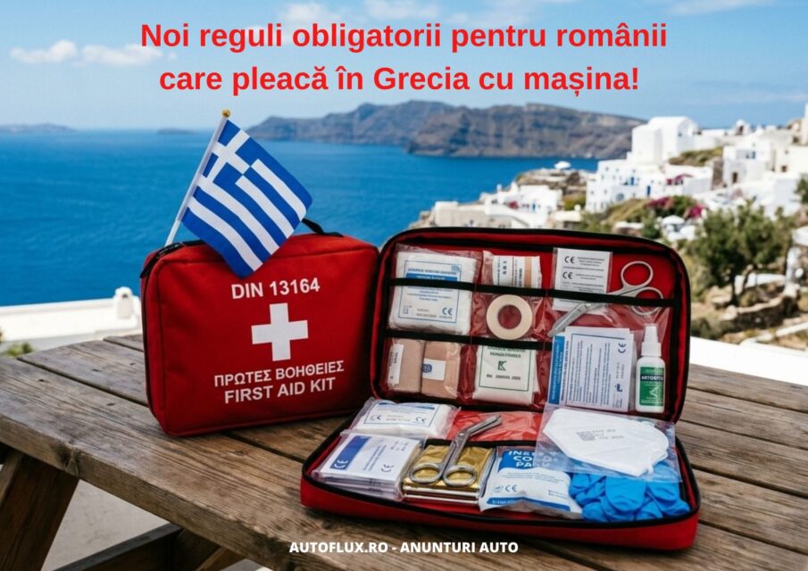 ALERTĂ DE ULTIMĂ ORĂ: Noi reguli obligatorii pentru românii care pleacă în Grecia cu mașina! Ce trebuie să conțină trusa de prim ajutor de la 18 iunie pentru a evita amenzile pe autostradă