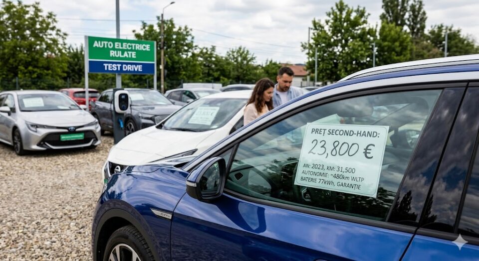 Șoc pe piața auto în 2026: Creștere record de 32% pentru electricele second-hand în timp ce modelele noi stagnează