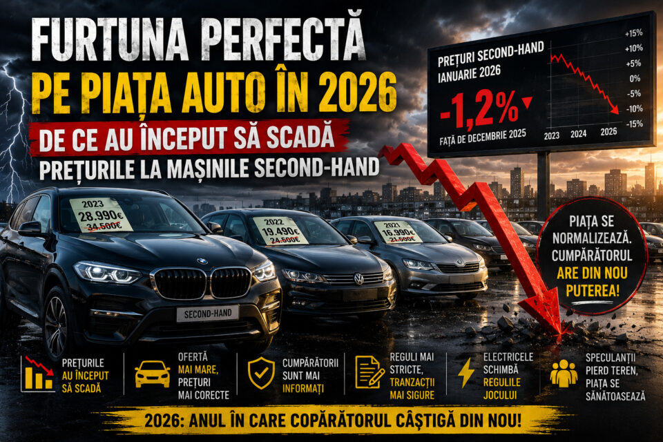 Furtuna perfectă pe piața auto în 2026: De ce au început să scadă prețurile la mașinile second-hand